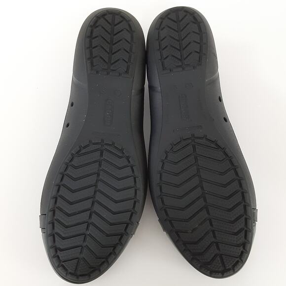 Crocs Jayna Ballet Flats Patent Cap Toe Black Womens 9 Comfort Minimalist Ballet - Picture 9 of 10